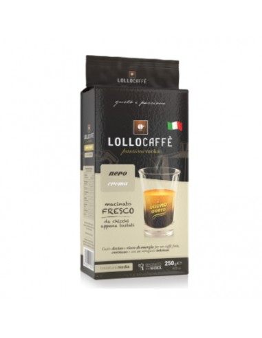 LOLLO CAFFE Macinato NERO Crema Forte 250 Grammi