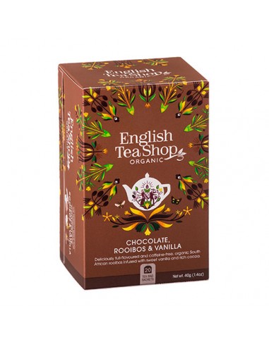 ENGLISH TEA SHOP CHOCOLATE ROOIBOS & VANILLA Astuccio 20 filtri da 40 g