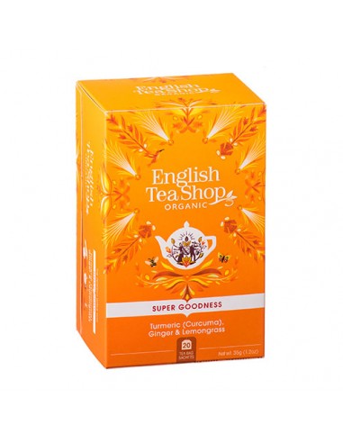 ENGLISH TEA SHOP CURCUMA GINGER & LEMONGRASS Astuccio 20 filtri BIO da 35 g