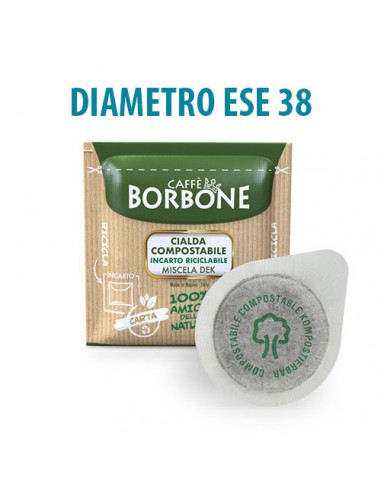 CAFFE BORBONE CIALDA DECAFFEINATO - CARTONE 150 Cialde Diametro Ese 38