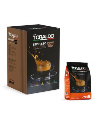 CAFFE TORALDO Dolce Gusto CREMOSA - Cartone 100 Capsule 5 Sacchetti da 20