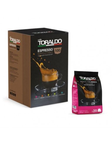 CAFFE TORALDO Dolce Gusto CLASSICA - CARTONE 100 Capsule 5 Sacchetti da 20
