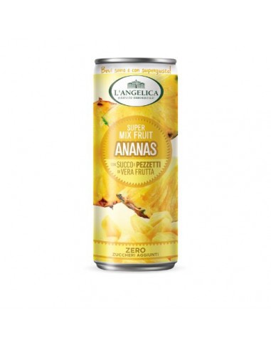 L'ANGELICA SUPER MIX FRUIT gusto ANANAS ZERO ZUCCHERI 40% POLPA - LATTINA 240 ml