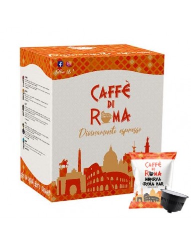 CAFFE DI ROMA DOLCE GUSTO MINERVA - Cartone 50 Capsule confezionate singolarmente compatibili Nescafè Dolce Gusto