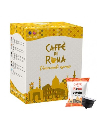 CAFFE DI ROMA DOLCE GUSTO VENERE - Cartone 50 Capsule confezionate singolarmente compatibili Nescafè Dolce Gusto