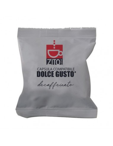 ZITO CAFFE DOLCE GUSTO MISCELA DECAFFE FLOWPACK SINGOLO - CARTONE 50 CAPSULE COMPATIBILI