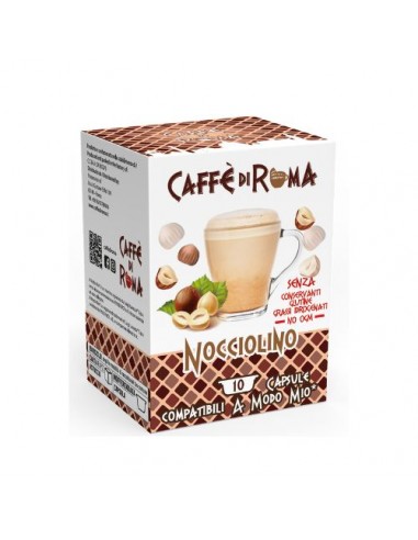 CAFFE di ROMA MODO MIO NOCCIOLINO - ASTUCCIO 10 capsule compatibile A Modo Mio
