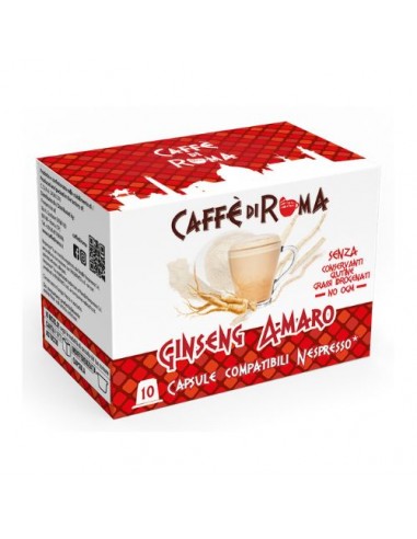 CAFFE di ROMA NESPRESSO GINSENG AMARO - ASTUCCIO da 10 capsule Compatibili