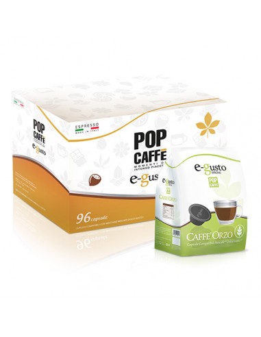 POP CAFFE EGUSTO ORZO Cartone 96 Capsule 6 Astucci da 16 compatibili Dolce Gusto