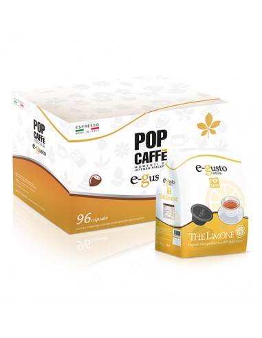 POP CAFFE EGUSTO THE LIMONE Cartone 96 Capsule 6 Astucci da 16 compatibili Dolce Gusto