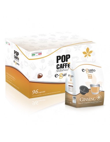 POP CAFFE EGUSTO GINSENG Cartone 96 Capsule 6 Astucci da 16 compatibili Dolce Gusto