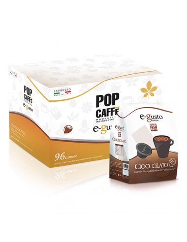POP CAFFE EGUSTO CIOCCOLATO Cartone 96 Capsule 6 Astucci da 16 compatibili Dolce Gusto