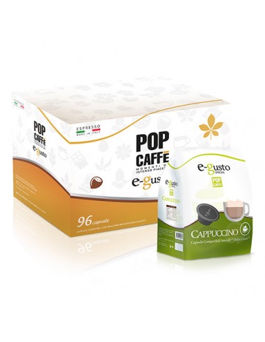 POP CAFFE EGUSTO CAPPUCCINO Cartone 96 Capsule 6 Astucci da 16 compatibili Dolce Gusto