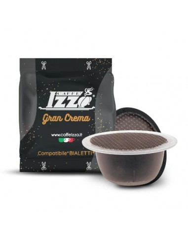 CAFFE IZZO BIALETTI ALLUMINIO GRAN CREMA - CARTONE 100 CAPSULE COMPATIBILI
